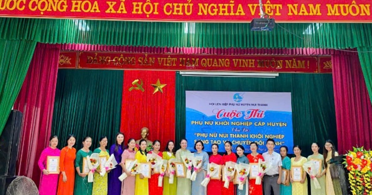 Nui Thanh District Women's Union awarded prizes for the startup idea contest