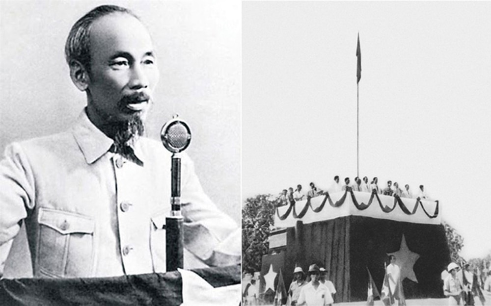 Ngày 2/9/1945, tại Quảng trường Ba Đình, Hà Nội, Chủ tịch Hồ Chí Minh đọc Tuyên ngôn Độc lập, khai sinh ra nước Việt Nam Dân chủ Cộng hòa, mở ra kỷ nguyên mới cho lịch sử dân tộc. 
Ảnh: TƯ LIỆU