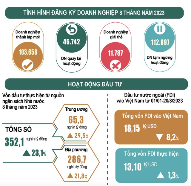 Hơn 100.000 doanh nghiệp thành lập mới sau 8 tháng - Ảnh 1.