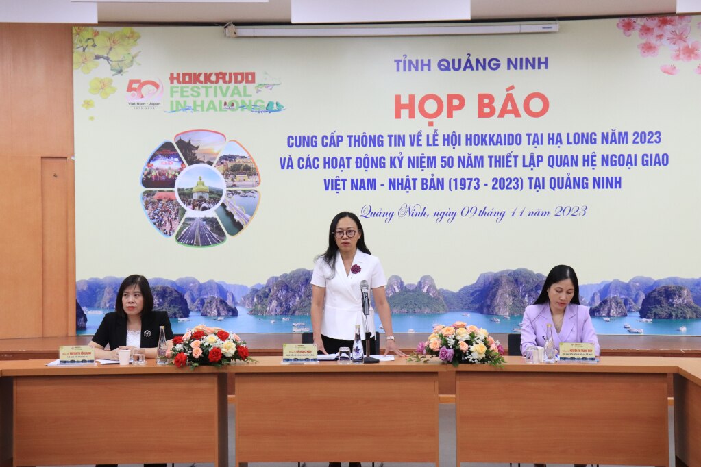 Lãnh đạo Sở Thông tin-Truyền thông thông tin về lễ hội Hokkaido tại Hạ Long năm 2023 và các hoạt động kỷ niệm 50 năm thiết lập quan hệ ngoại giao Việt Nam - Nhật Bản.