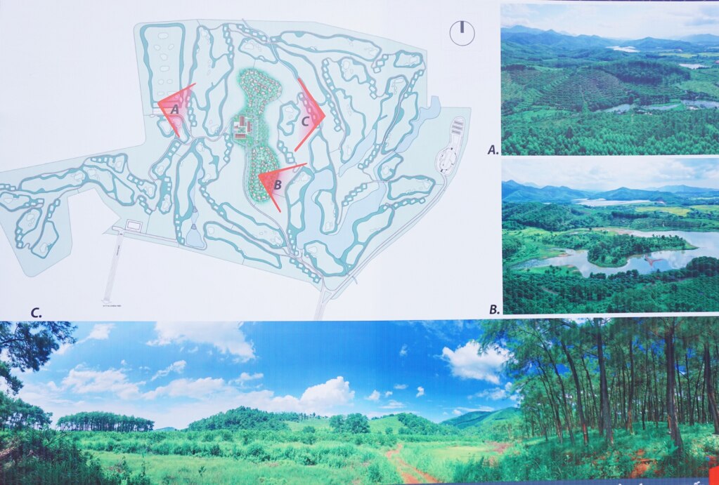Phối cảnh tổng thể dự án Sân golf Đông Triều (Ảnh: Nguyễn Thanh).