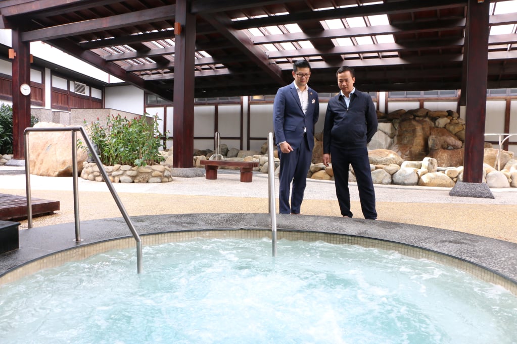 Hệ thống tắm khoáng tại khu Yoko Onsen Quang Hanh được đầu tư hiện đại.