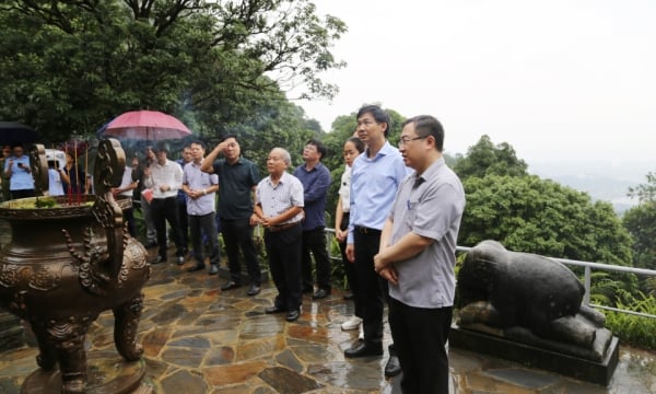 Supervision delegation of the Provincial National Assembly Delegation supervises thematic work in Dong Trieu town