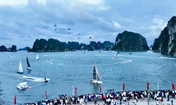 Festival passionnant de voile, de parachute ascensionnel et de jet ski « Surmonter les vagues de Ha Long - 2024 »