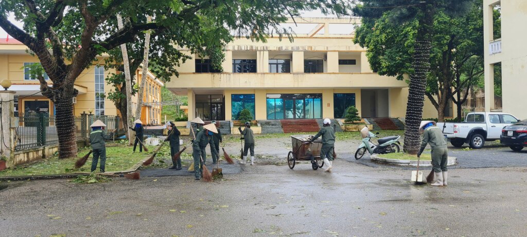 งานปรับปรุงภูมิทัศน์เมืองและสุขาภิบาลสิ่งแวดล้อมได้ดำเนินการทันทีหลังพายุ