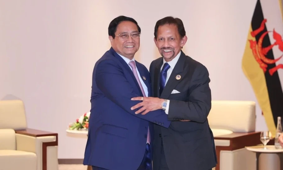 Prime Minister Pham Minh Chinh meets with Sultan of Brunei Haji Hassanal Bolkiah