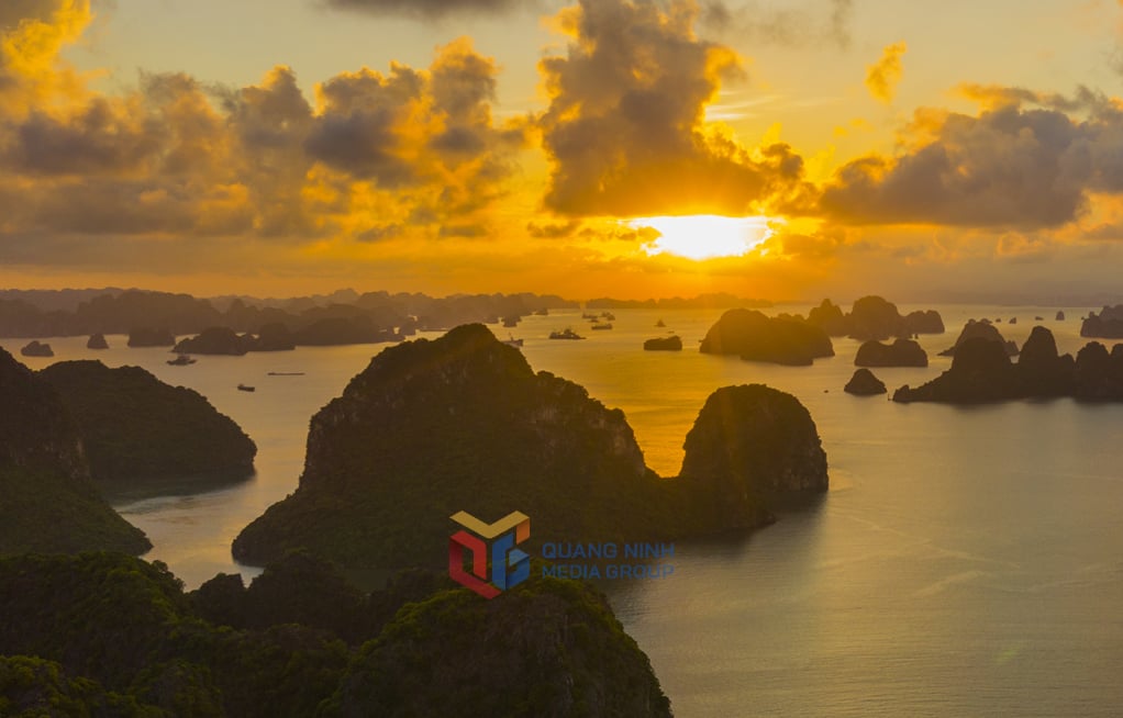 Sonnenuntergang im Fischerdorf Vung Vieng