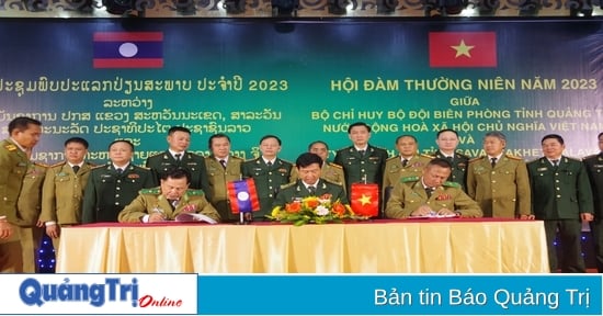 Hội đàm thường niên năm 2023 giữa Bộ Chỉ huy Bộ đội Biên phòng tỉnh Quảng Trị và Ty An ninh hai tỉnh Savannakhet, Salavan