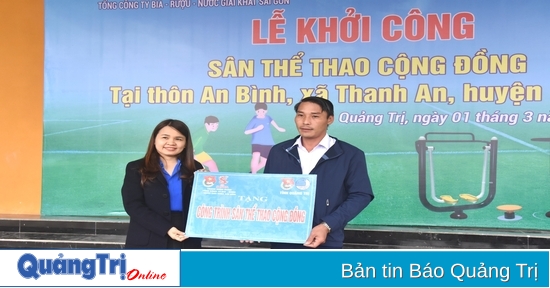 Khởi công công trình Sân thể thao cộng đồng tại thôn An Bình, xã Thanh An