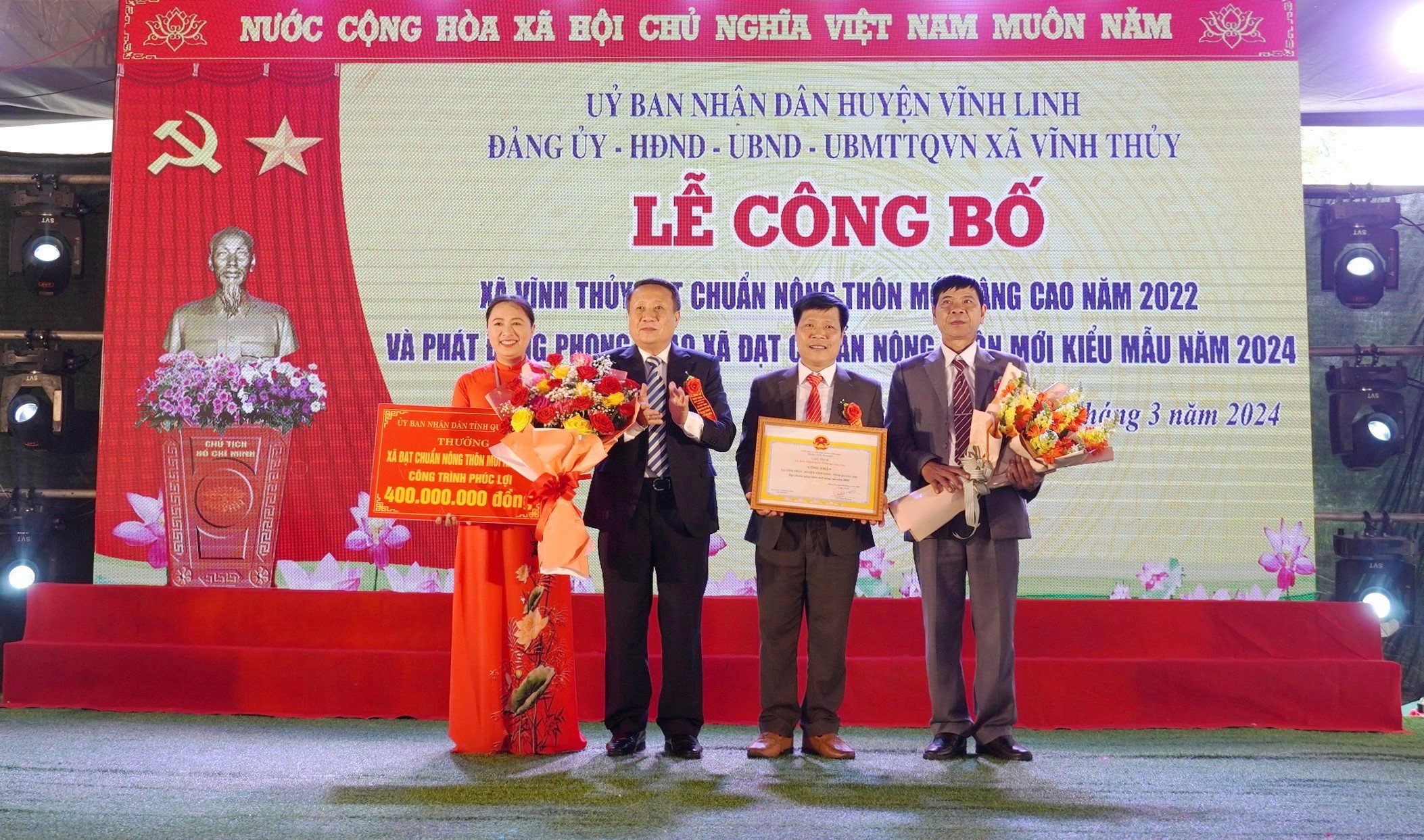 Xã Vĩnh Thủy đạt chuẩn nông thôn mới nâng cao