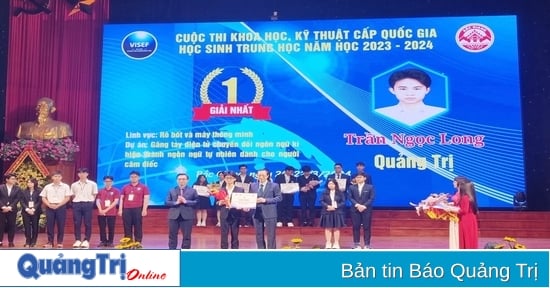 Học sinh Quảng Trị đoạt giải Nhất và giải Ba Cuộc thi Khoa học, kỹ thuật cấp quốc gia năm 2024