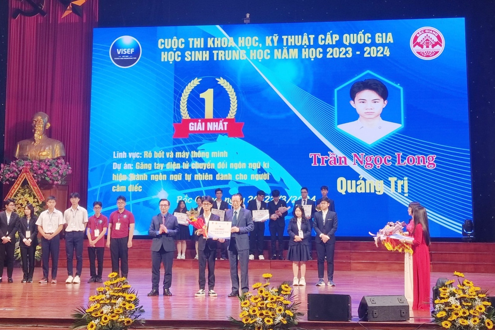 Học sinh Quảng Trị đoạt giải Nhất và giải Ba tại Cuộc thi Khoa học, kỹ thuật cấp quốc gia năm 2024