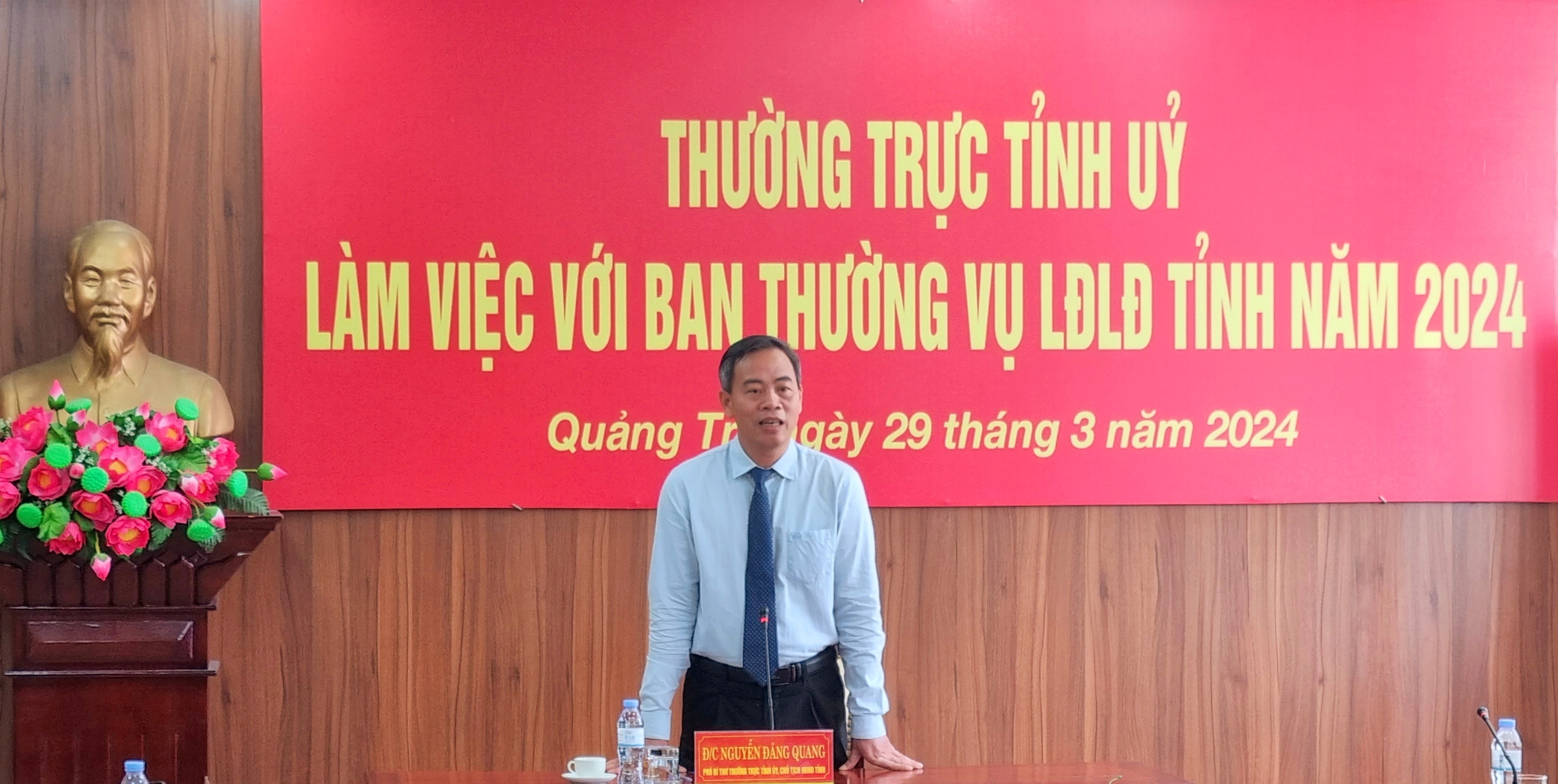 Thường trực Tỉnh ủy làm việc với Liên đoàn Lao động tỉnh về nhiệm vụ trọng tâm năm 2024