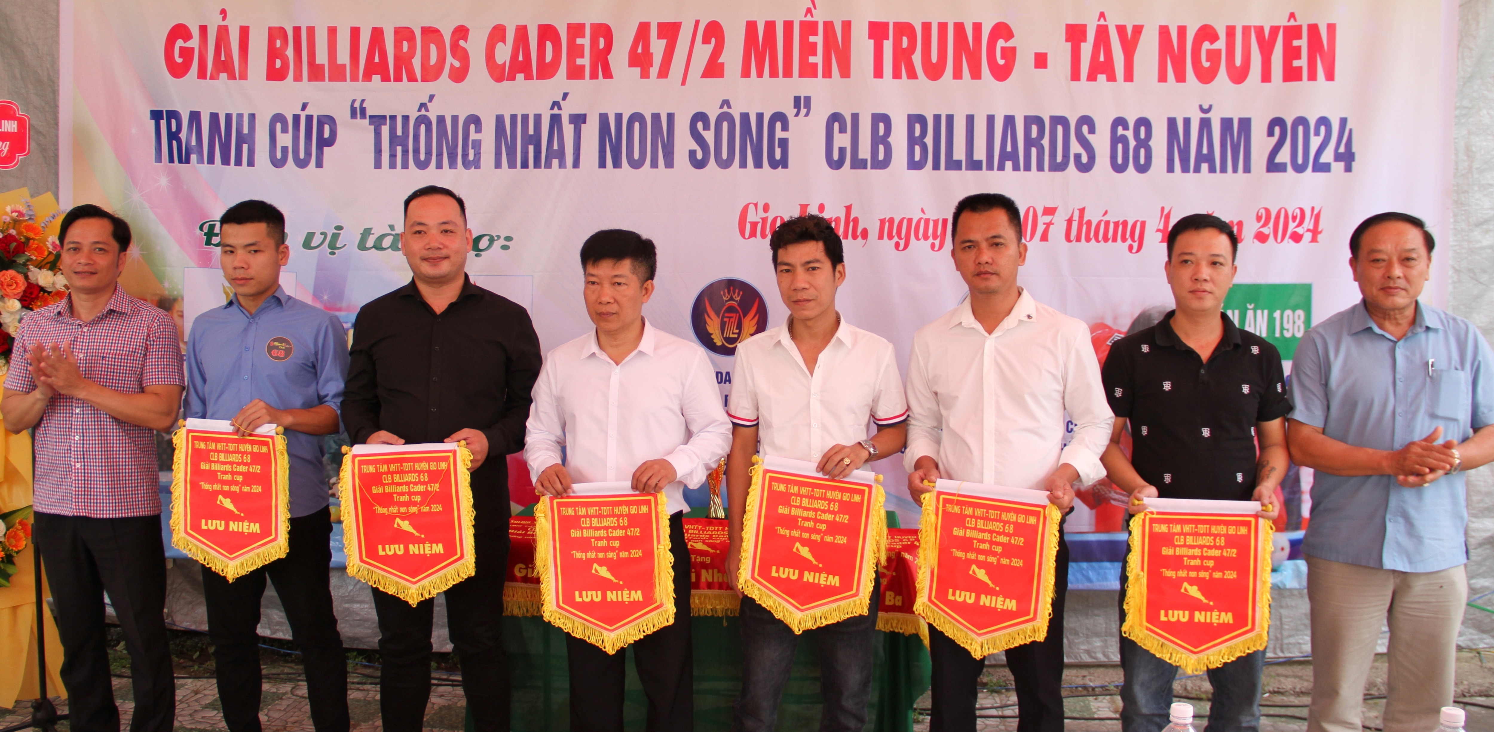 76 cơ thủ tranh tài tại Giải Billiards Cader 47/2 miền Trung-Tây Nguyên “Thống nhất non sông” tranh Cup CLB Billiards 68 năm 2024