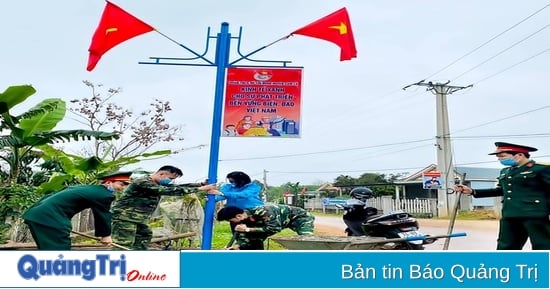 Les forces armées du district de Cam Lo unissent leurs forces pour construire de nouvelles zones rurales