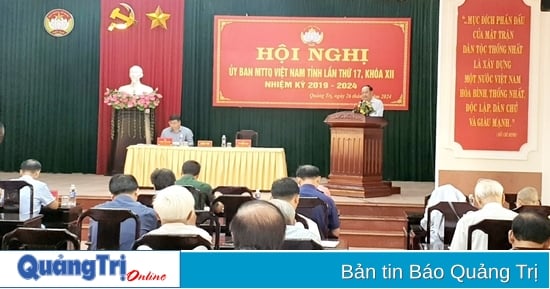 Hội nghị Ủy ban MTTQ Việt Nam tỉnh lần thứ 17, nhiệm kỳ 2019