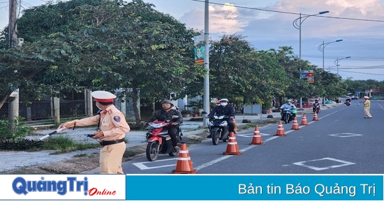 A partir del 1 de agosto de 2024, control total de motocicletas y scooters en el área de Quang Tri