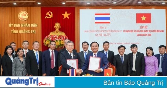 Les provinces de Quang Tri et de Mukdahan signent un plan de coopération pour 2025