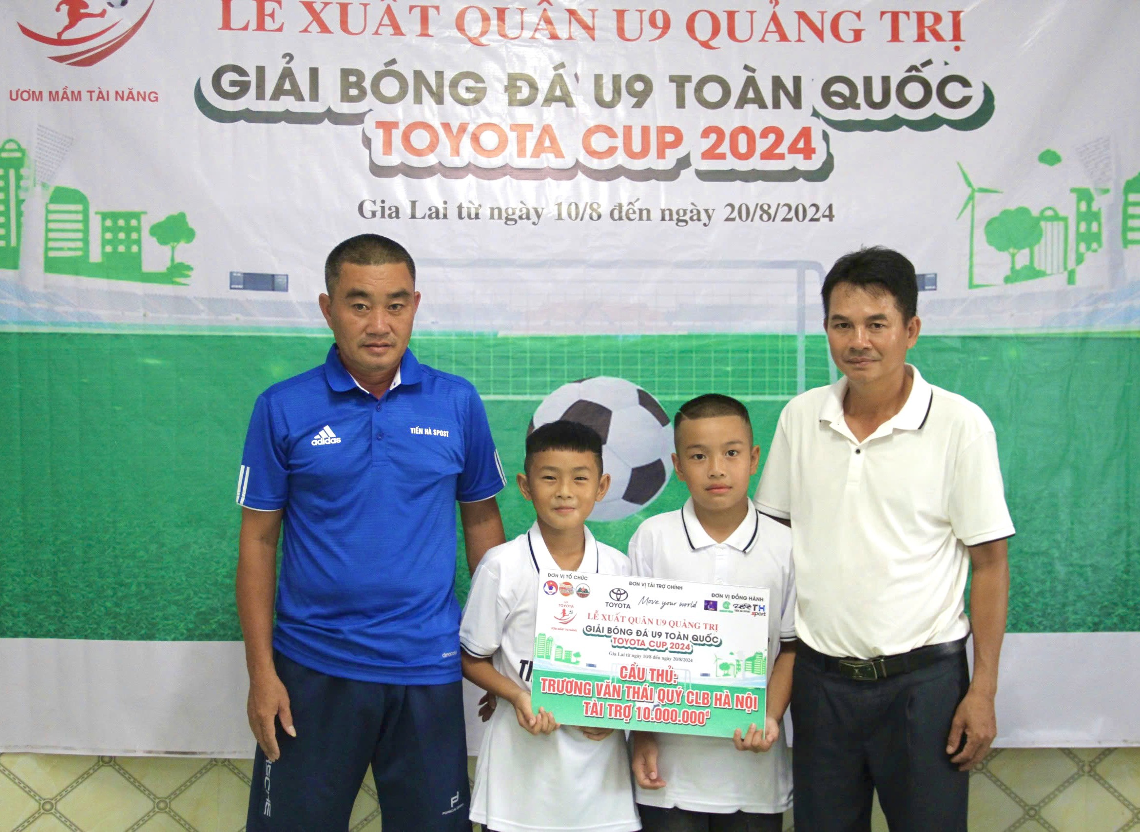 Đội bóng U9 Quảng Trị xuất quân tham gia Giải bóng đá U9 toàn quốc Toyota Cup 2024