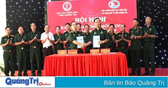 Ký kết quy chế phối hợp giữ Hội Doanh nhân cựu chiến binh, cựu chiến binh làm kinh tế và Hội Cựu chiến binh tỉnh Quảng Trị