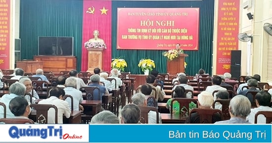 Thông tin định kỳ đối với cán bộ diện Ban Thường vụ Tỉnh ủy quản lý nghỉ hưu tại TP. Đông Hà