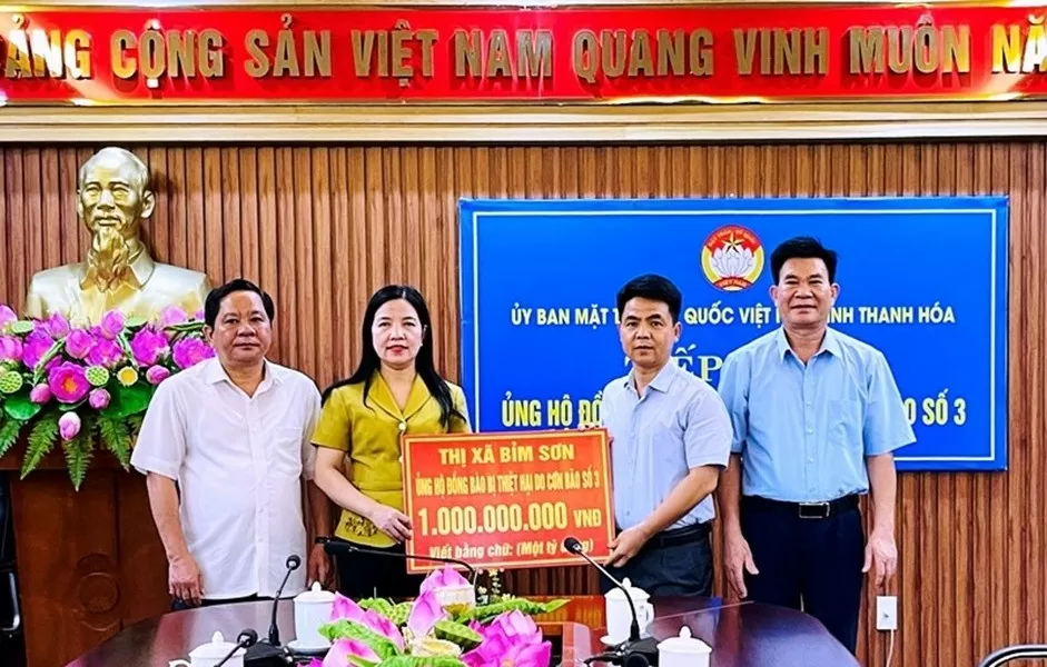 Thanh Hoa recibió más de 21.100 millones de VND para apoyar a las personas afectadas por la tormenta número 3