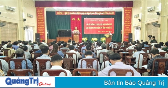 Bồi dưỡng lý luận, cập nhật kiến thức cho gần 160 cán bộ diện Ban Thường vụ Tỉnh ủy quản lý