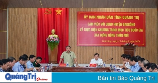 Các sở, ban, ngành tăng cường hỗ trợ huyện Đakrông xây dựng nông thôn mới