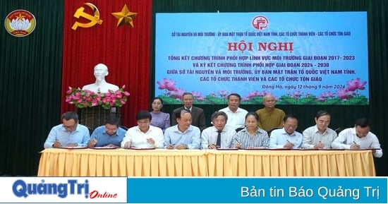 Ký kết chương trình phối hợp trong lĩnh vực môi trường giai đoạn năm 2024