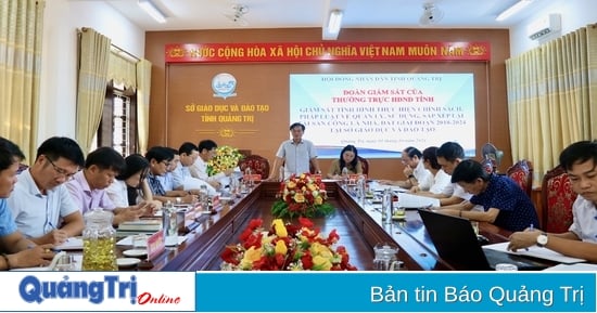 Giám sát việc quản lý, sử dụng, sắp xếp lại cơ sở nhà, đất tại Sở Giáo dục và Đào tạo