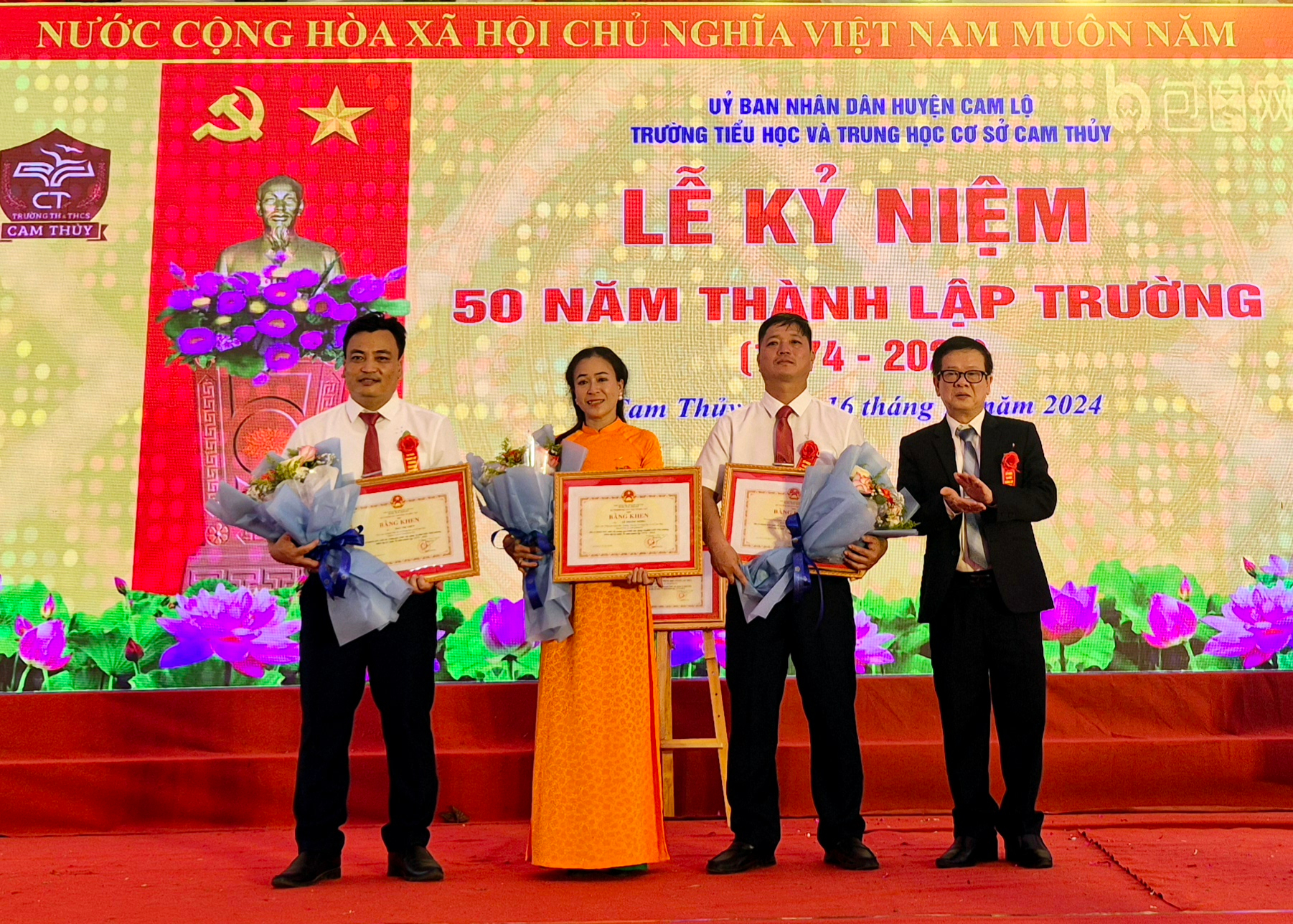 Trường TH&THCS Cam Thủy kỷ niệm 50 năm ngày thành lập