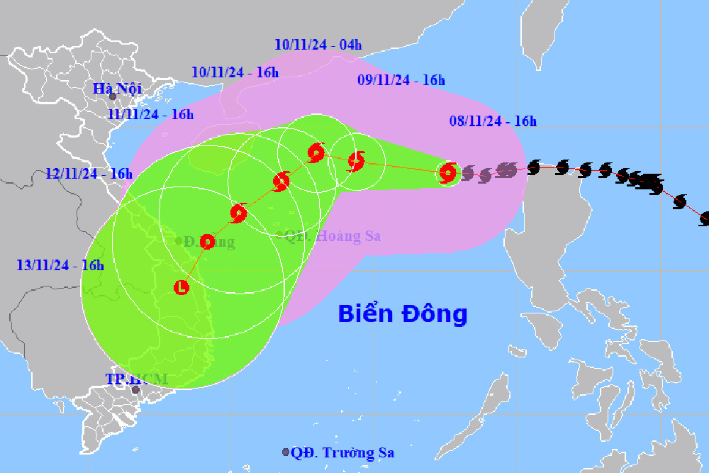 Tin bão số 7 mới nhất: Cách Hoàng Sa 480km, hướng thẳng Quảng Trị-Quảng Ngãi, bao giờ vào đất liền? - Ảnh 1.