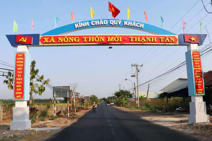 Xã Thạnh Tân, thành phố Tây Ninh, tỉnh Tây Ninh đạt chuẩn nông thôn mới nâng cao năm 2023. (Ảnh: Việt Khoa)