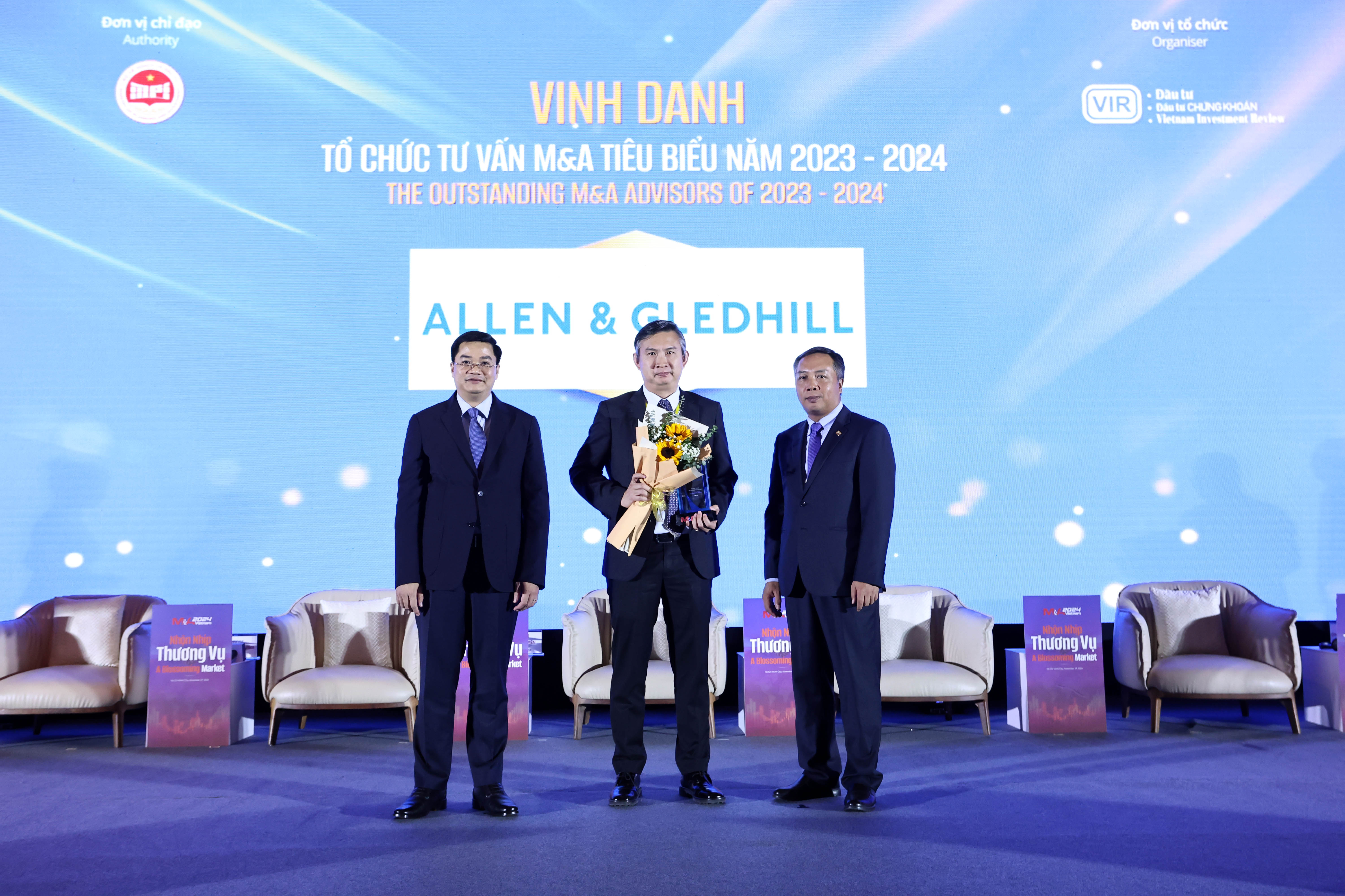 Công Ty Luật TNHH Allen & Gledhill (Vietnam) được vinh danh tổ chức tư vấn M&A tiêu biểu tại M&A Vietnam Forum 2024.