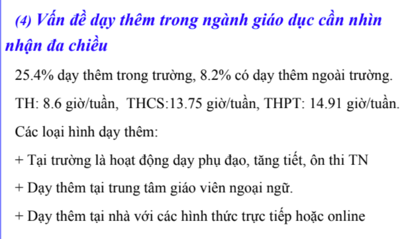 Trên 63% giáo viên có nguyện vọng hợp pháp hóa việc dạy thêm- Ảnh 1.