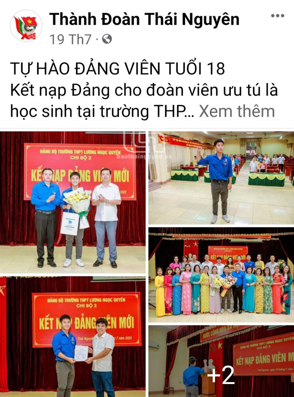 Nhiều thông tin tích cực được Fanpage Thành đoàn Thái Nguyên chia sẻ, lan toả trên mạng xã hội Facebook.