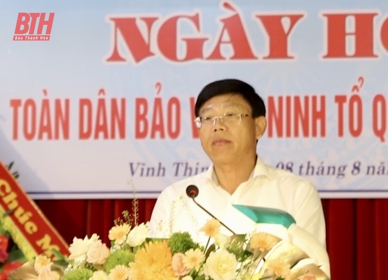 Bí thư Đảng ủy Khối CQ&DN tỉnh Trần Văn Hải dự “Ngày hội toàn dân bảo vệ an ninh Tổ quốc năm 2023 tại xã Vĩnh Thịnh