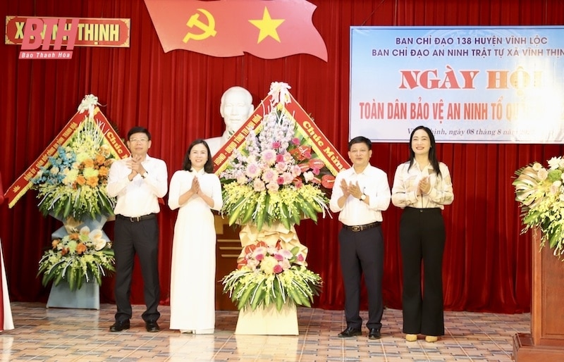 Bí thư Đảng ủy Khối CQ&DN tỉnh Trần Văn Hải dự “Ngày hội toàn dân bảo vệ an ninh Tổ quốc năm 2023 tại xã Vĩnh Thịnh