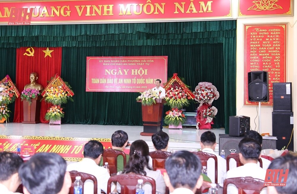 Chủ tịch UBND tỉnh Đỗ Minh Tuấn dự “Ngày hội toàn dân bảo vệ an ninh Tổ quốc” năm 2023 tại phường Hải Hòa