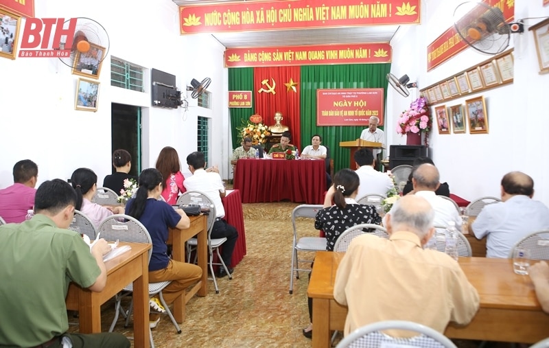 “Ngày hội Toàn dân bảo vệ an ninh Tổ quốc” tại tổ dân phố 8, phường Lam Sơn