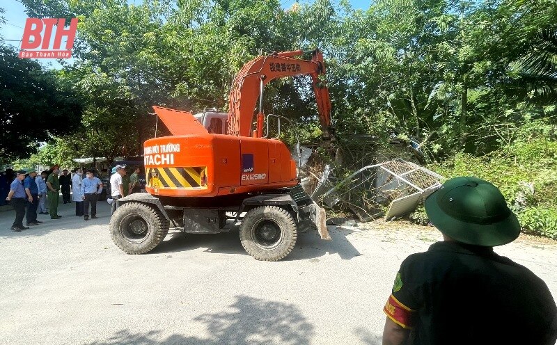 TP Thanh Hóa cưỡng chế thu hồi đất thực hiện Dự án hạ tầng kỹ thuật Công viên nước Đông Hương