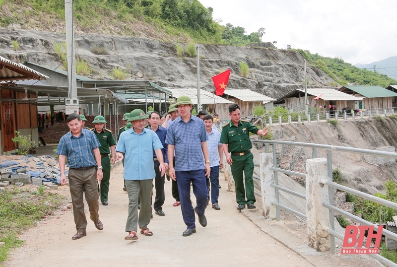 Phó Chủ tịch UBND tỉnh Lê Đức Giang kiểm tra một số công trình trọng điểm phòng, chống thiên tai tại các huyện Quan Hóa, Mường Lát 