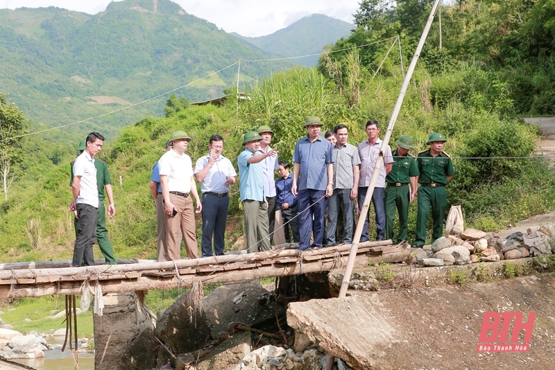 Phó Chủ tịch UBND tỉnh Lê Đức Giang kiểm tra một số công trình trọng điểm phòng, chống thiên tai tại các huyện Quan Hóa, Mường Lát 