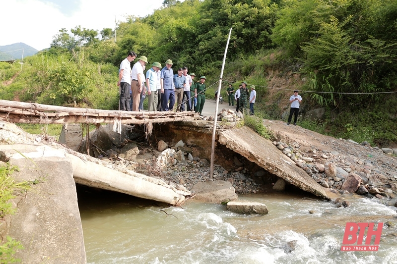 Phó Chủ tịch UBND tỉnh Lê Đức Giang kiểm tra một số công trình trọng điểm phòng, chống thiên tai tại các huyện Quan Hóa, Mường Lát 