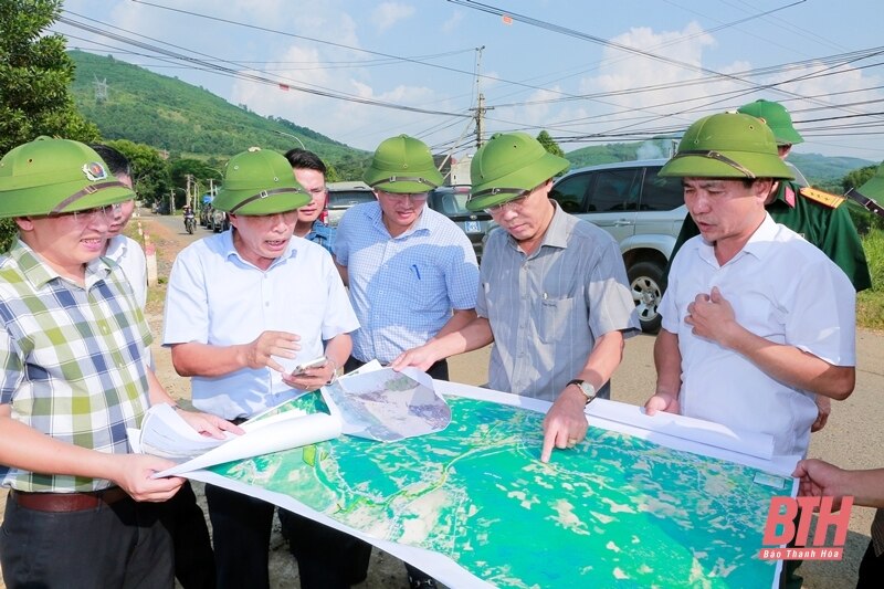 Phó Chủ tịch UBND tỉnh Đầu Thanh Tùng kiểm tra một số công trình trọng điểm phòng, chống thiên tại Ngọc Lặc, Cẩm Thủy