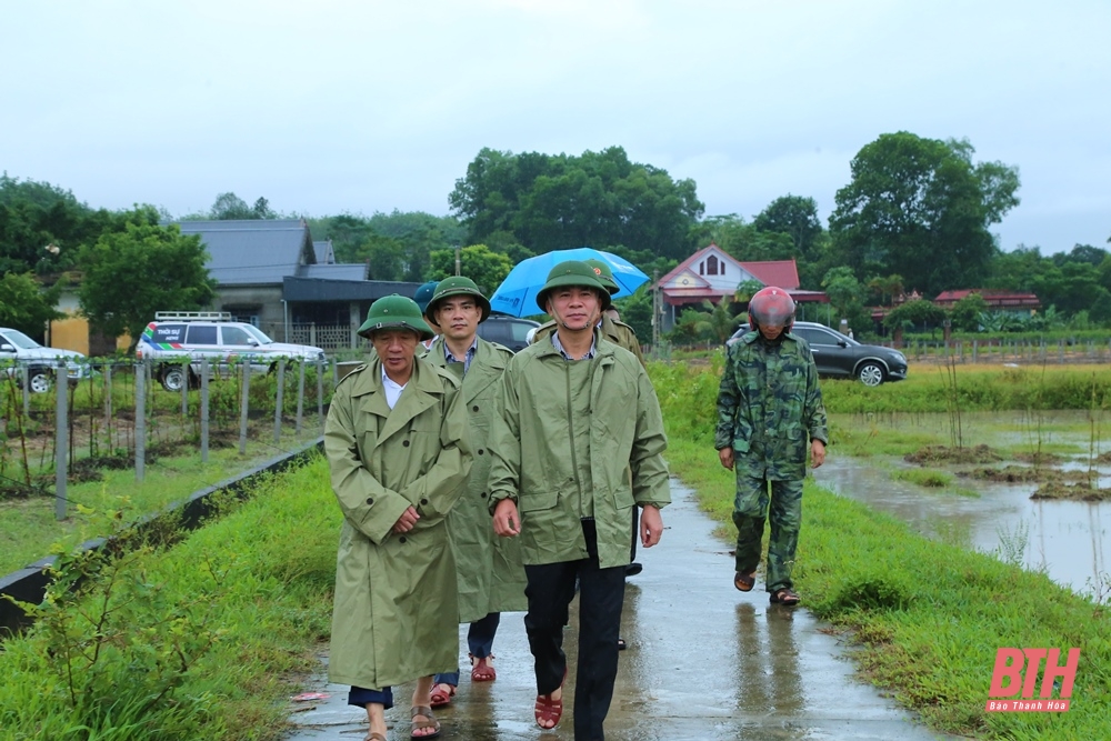 Bí thư Tỉnh uỷ Đỗ Trọng Hưng kiểm tra công tác ứng phó với mưa lớn tại huyện Như Thanh và Nông Cống