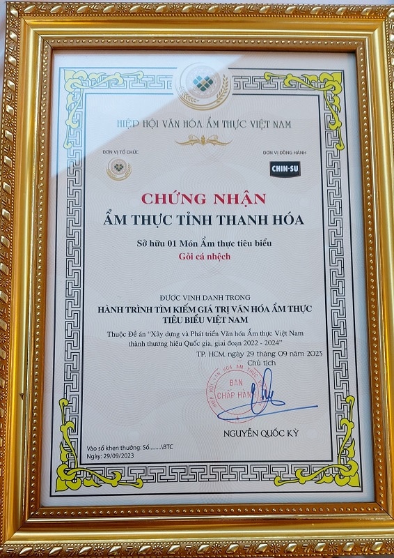 Thanh Hóa có 1 món ăn được vinh danh là ẩm thực tiêu biểu Việt Nam