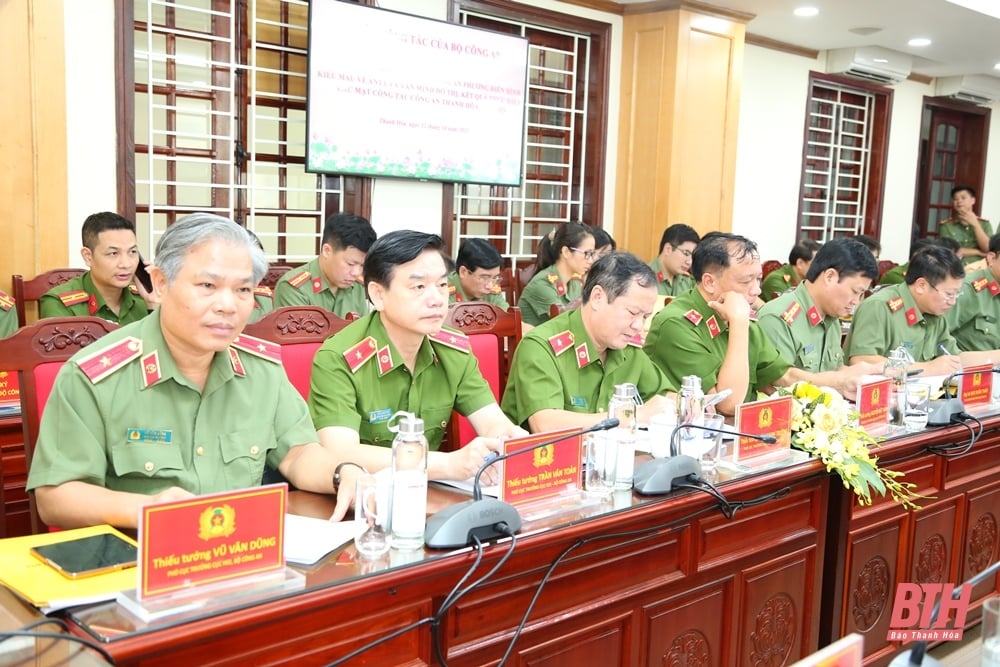 [Cập nhật] - Đoàn công tác của Bộ Công an kiểm tra công tác xây dựng công an phường điển hình, kiểu mẫu về an ninh trật tự và văn minh đô thị