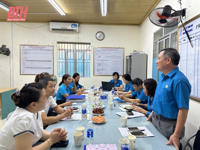 LĐLĐ tỉnh khảo sát, đánh giá tình hình triển khai, thực hiện công tác nữ công tại huyện Vĩnh Lộc