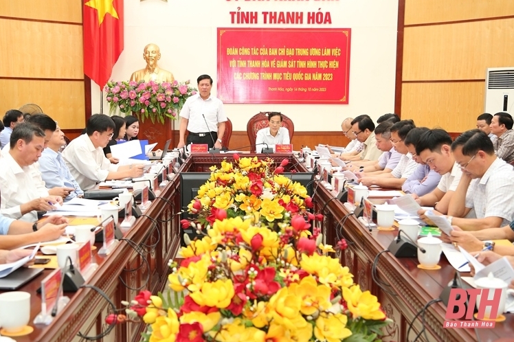 Đoàn công tác của Ban chỉ đạo Trung ương giám sát tình hình thực hiện các Chương trình mục tiêu Quốc gia giai đoạn 2021-2023